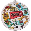 Herrs Snack Ornament snacksdekoration i trä rund