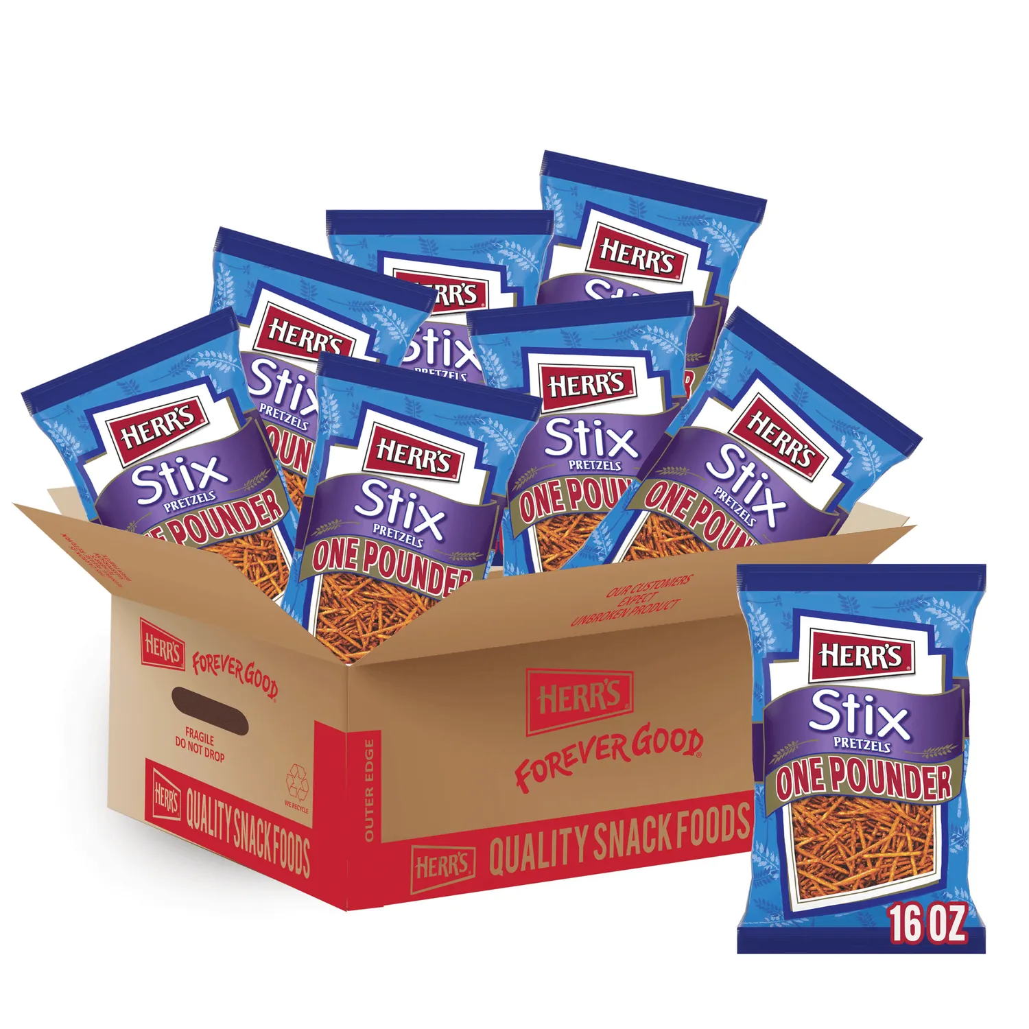 Herr's Pretzel Stix salta pretzels vetemjöl