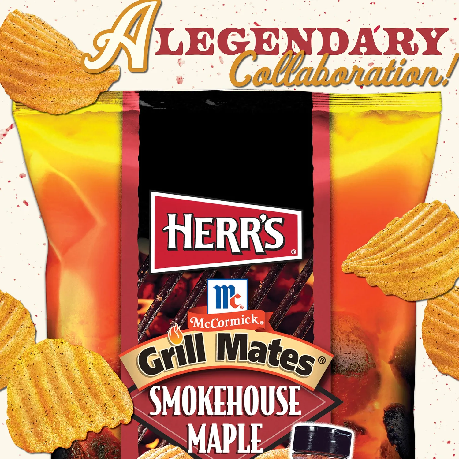 Herr's Grill Mates Smokehouse Maple potatischips