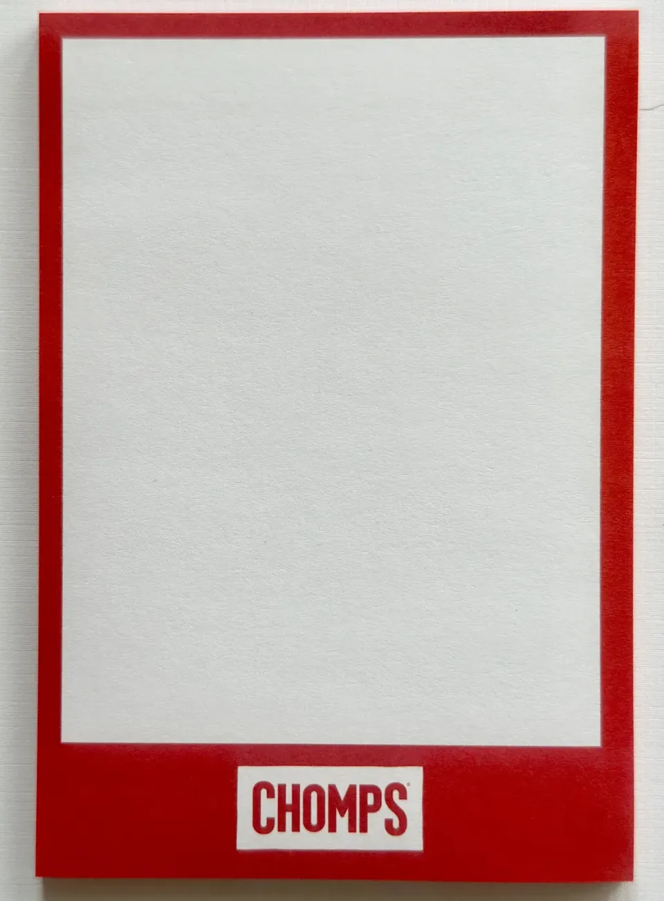 Chomps Retail Team Notepad Red Border anteckningsblock