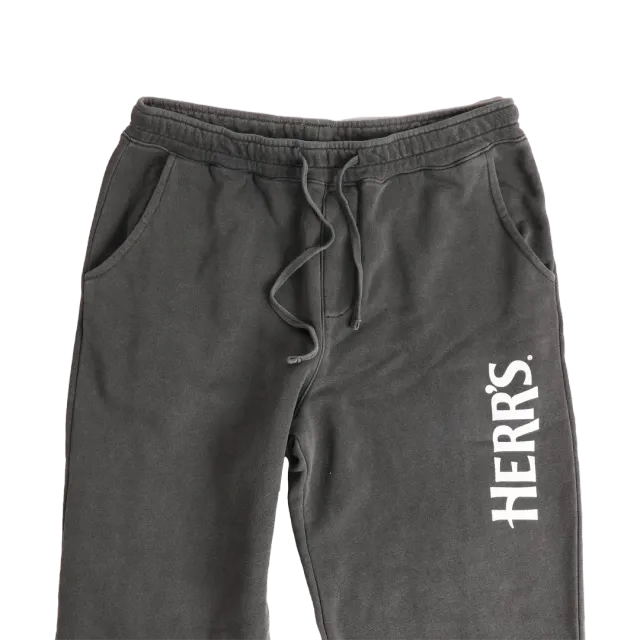 Herr's joggers mjukisbyxor bomull vit logo