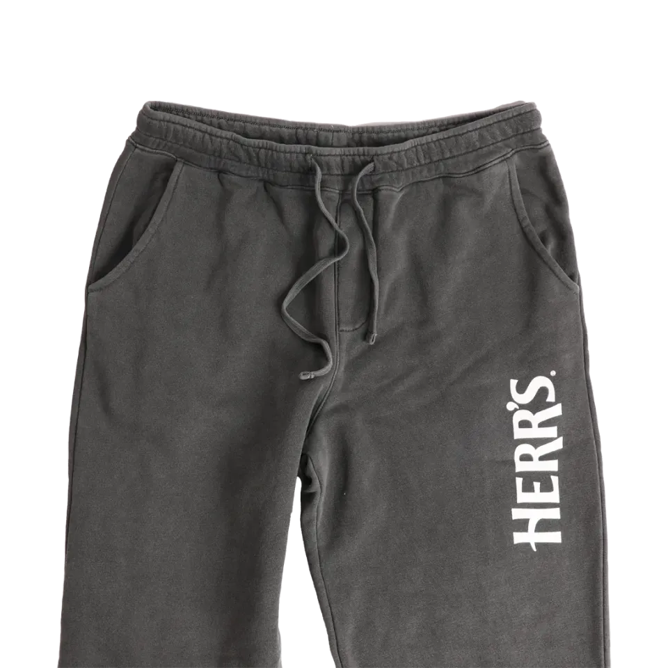 Herr's joggers mjukisbyxor bomull vit logo