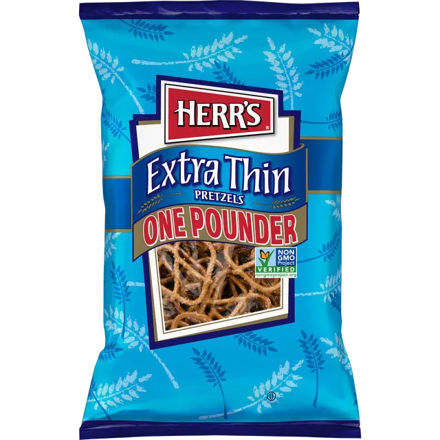 Herr's Pretzel Thins salta kex tunna krispiga
