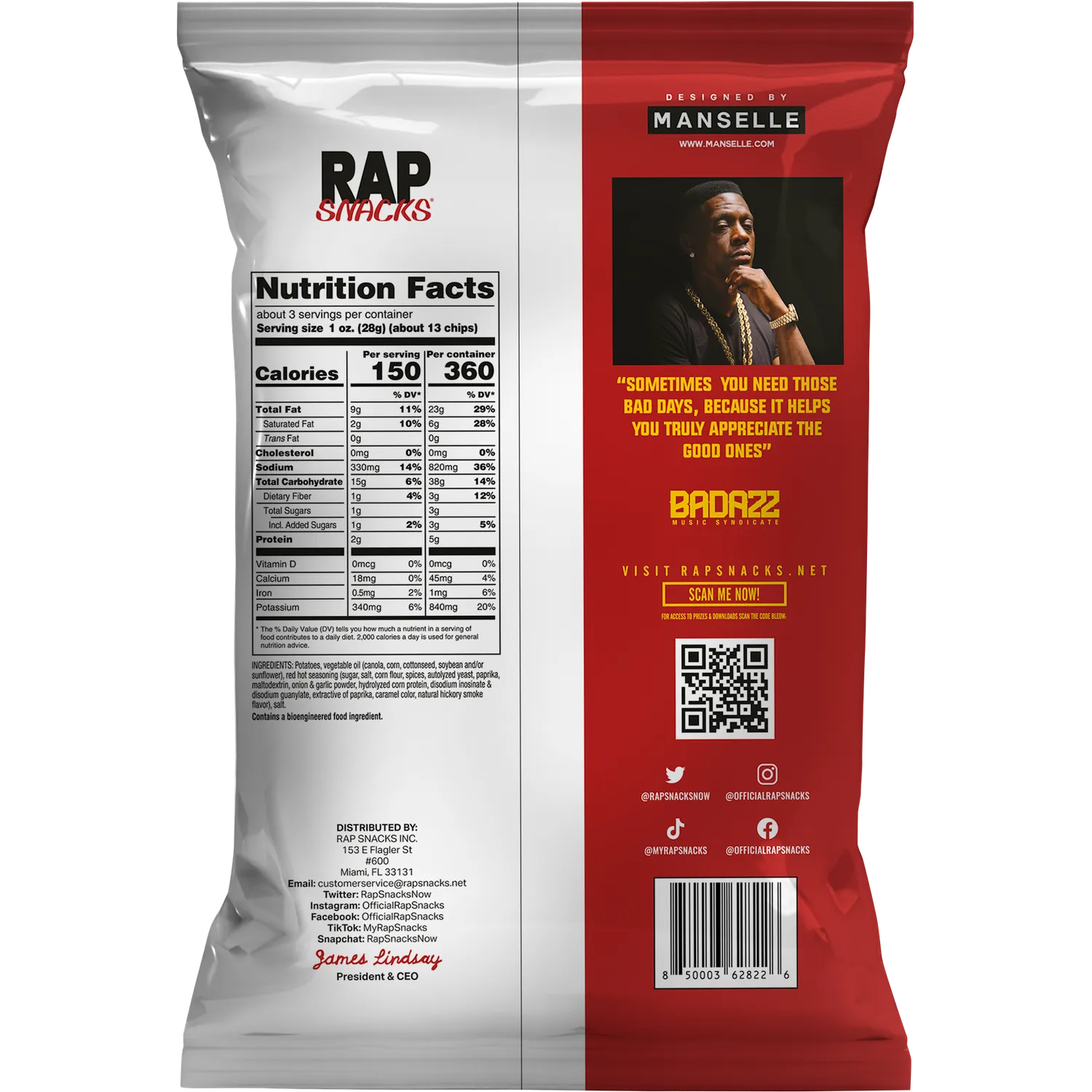 Rap Snacks Lil Boosie Louisiana Heat wavy chips