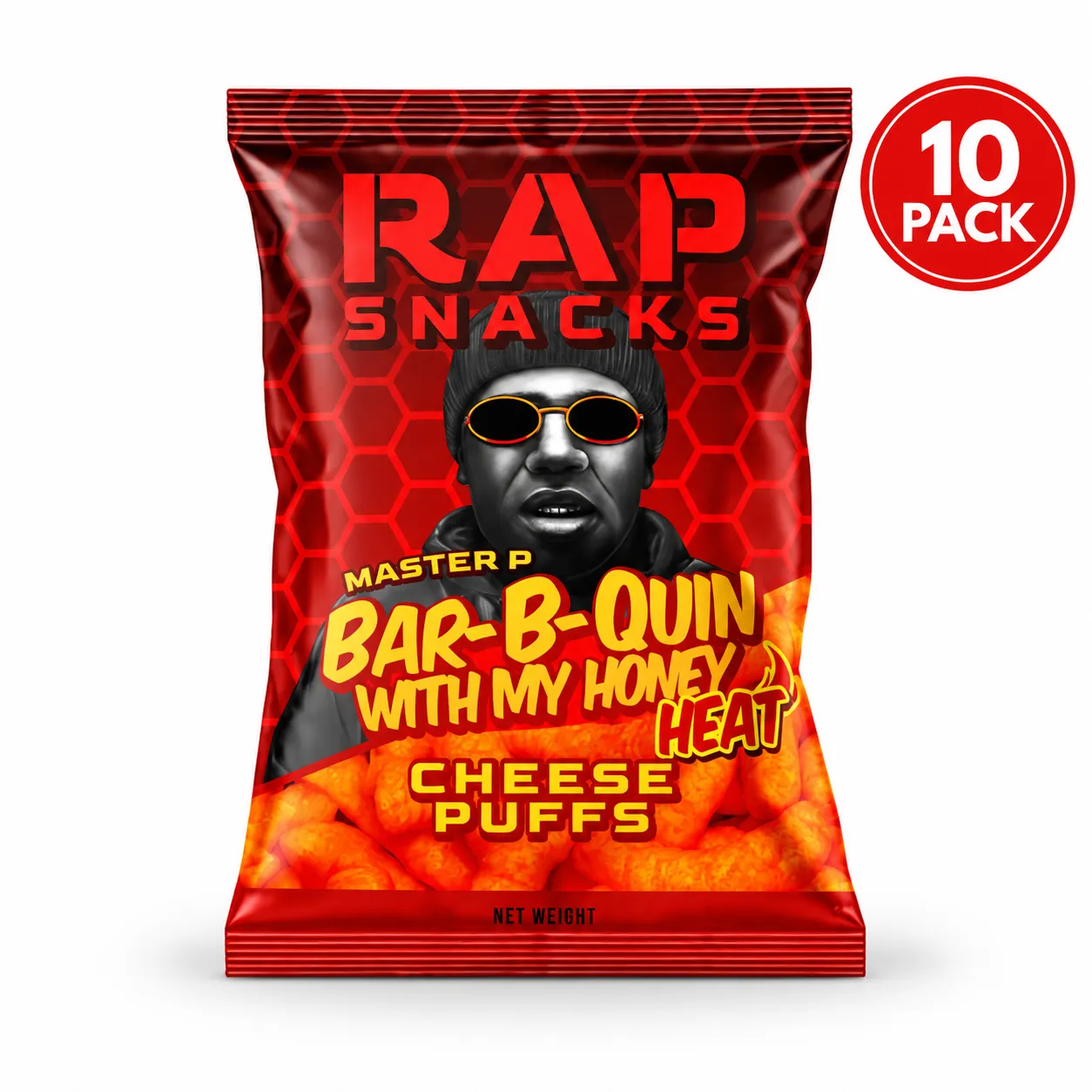 Rap Snacks Master P Bar-B-Quin Honey cheese puffs