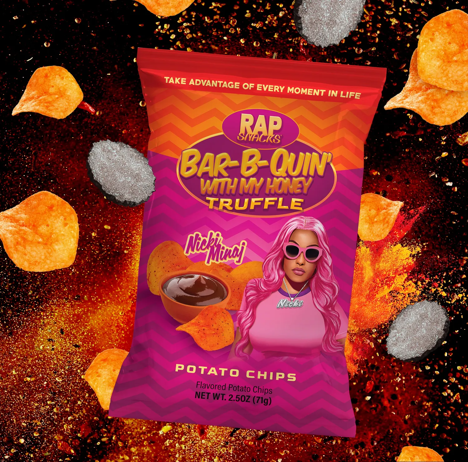 Rap Snacks Nicki Minaj Bar-B-Quin Honey Truffle chips