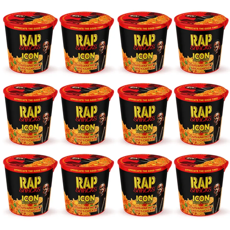 Rap Snacks Lil Boosie Louisiana Hot & Spicy Chicken ramen 12 koppar