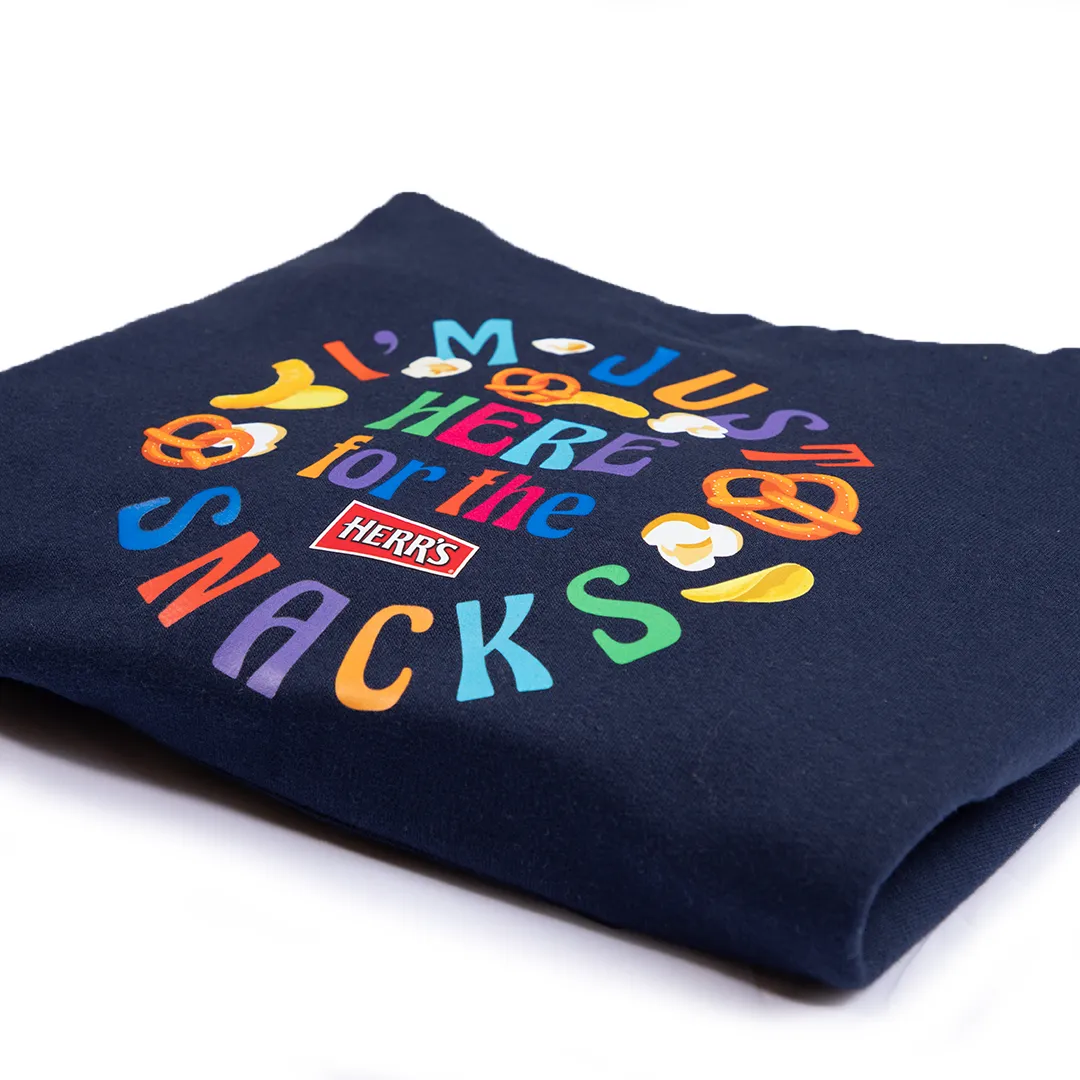 Herrs Kids I'm Just Here For The Snacks hoodie marinblå