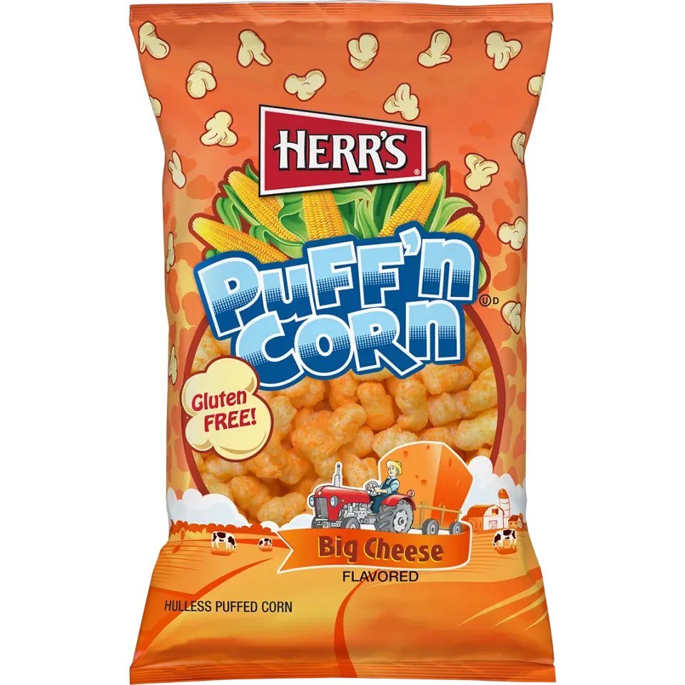 Herr's Big Cheese Puff'n Corn puffmajs