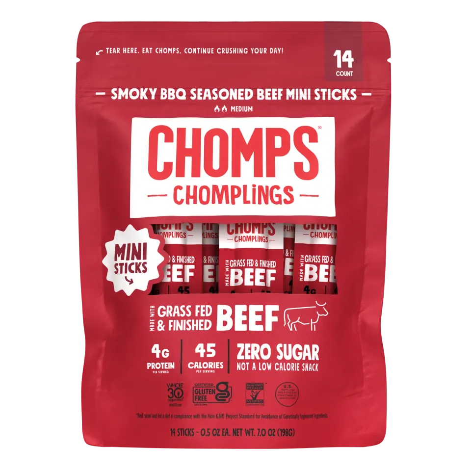 Chomps Chomplings BBQ Beef köttsnacks 14-pack