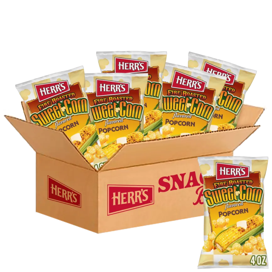 Herrs Fire Roasted Sweet Corn popcorn, rostad majssmak