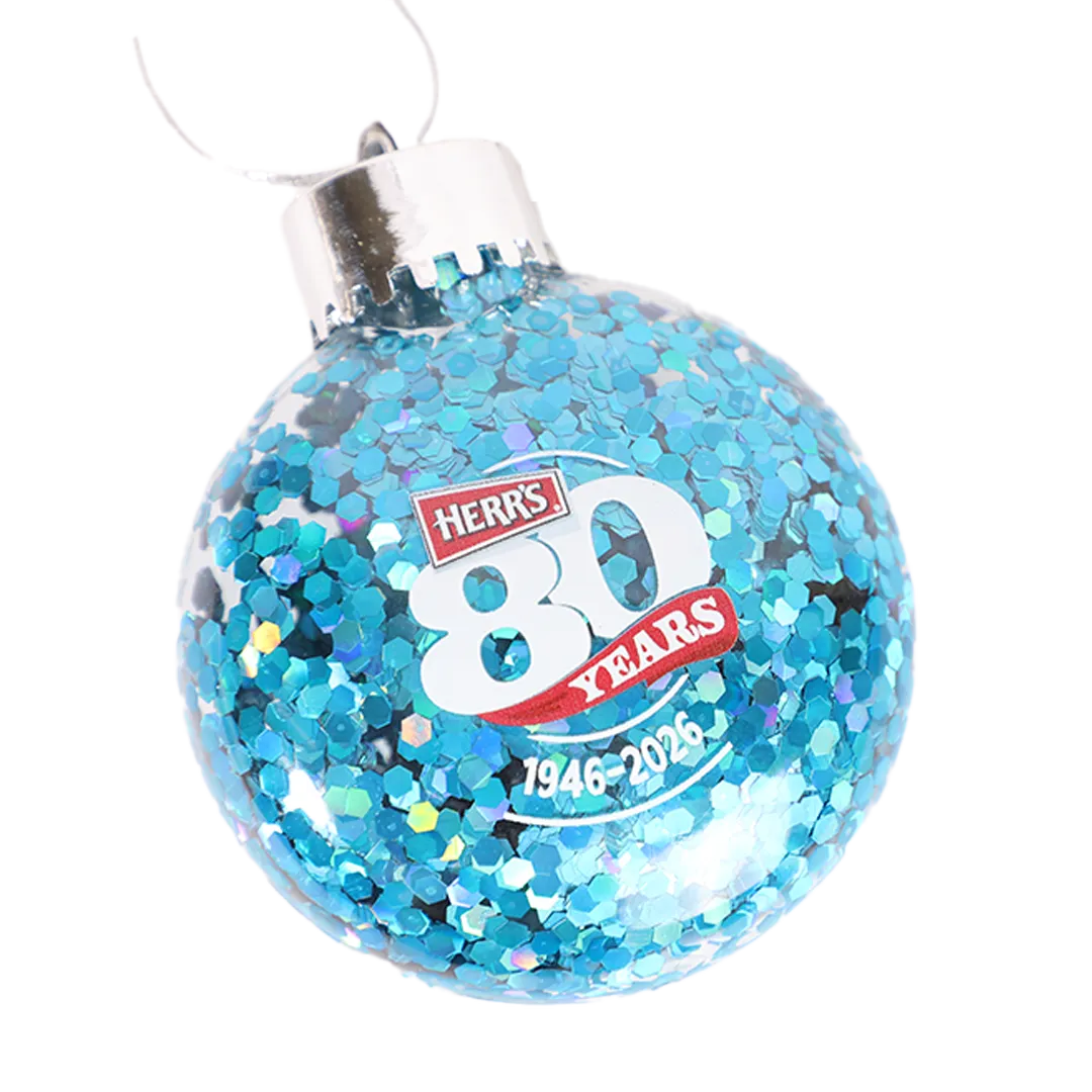 Herr's 80th Anniversary julprydnad transparent konfetti