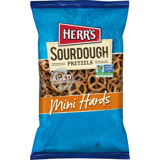 Herrs Sourdough Mini Hard Pretzels mini-pretzels med surdeg