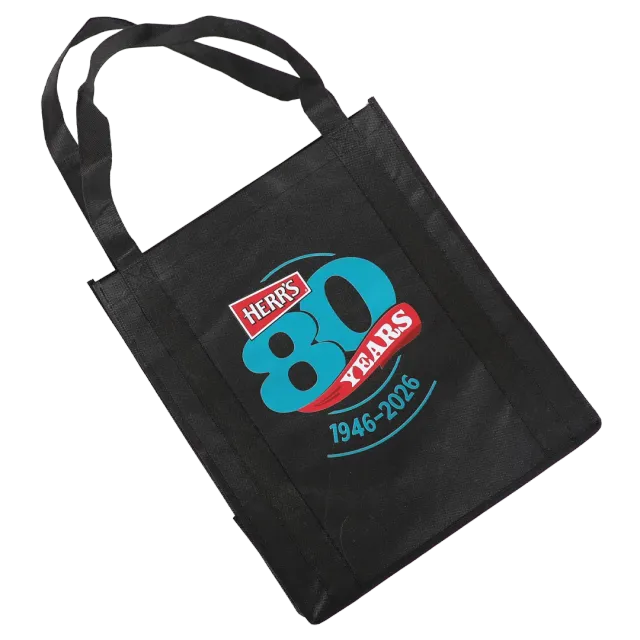 Herrs 80th Anniversary Tote Bag tygkasse, svart