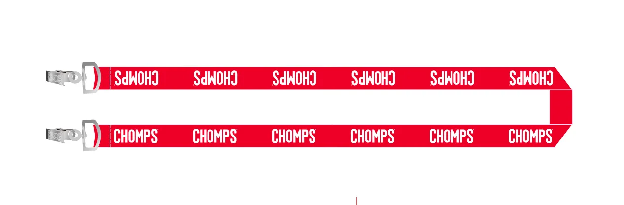 Chomps Lanyards nyckelband rött