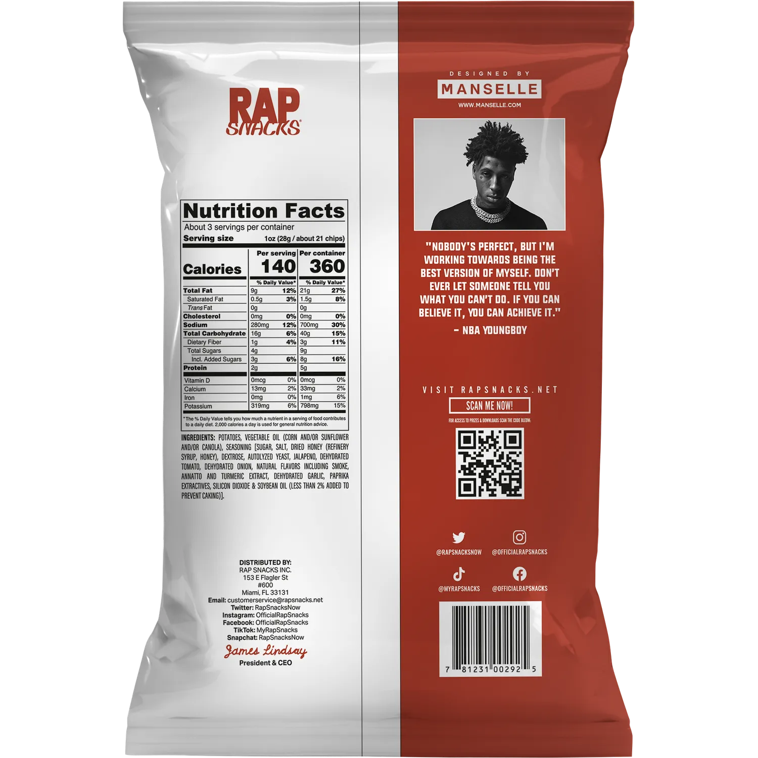 Rap Snacks NBA Youngboy All In Remixed BBQ chips