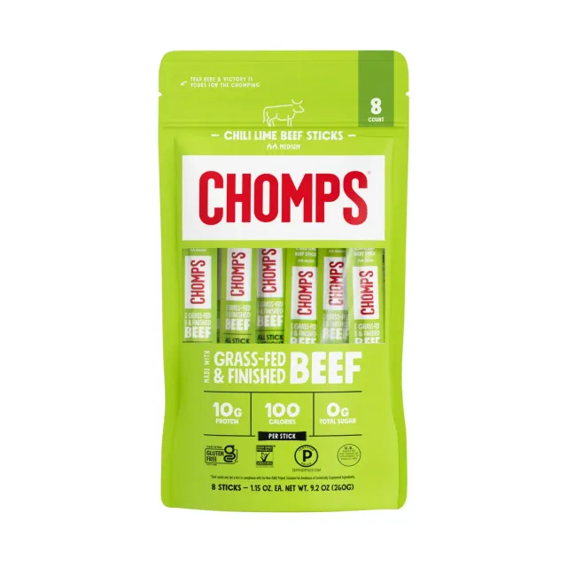 Chomps Chili Lime Beef snacks