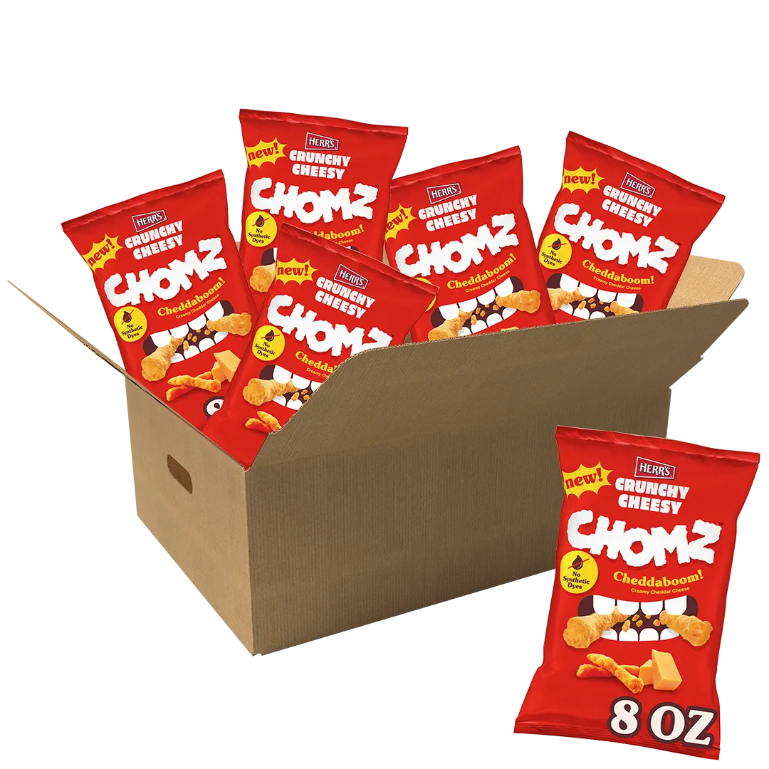 Herr's Crunchy Cheesy CHOMZ ostsnacks