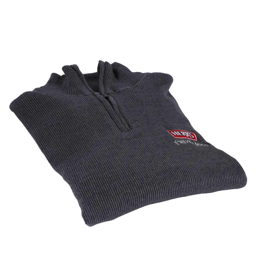 Herrs 1/4 Zip Rib Mock Sweater herrtröja varm bomull