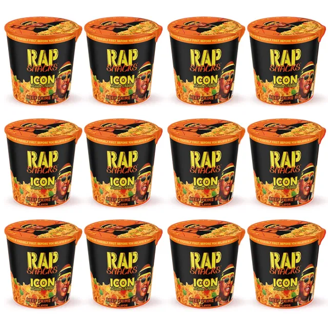 Rap Snacks E-40 Icon ramen oxe 12-pack prime rib