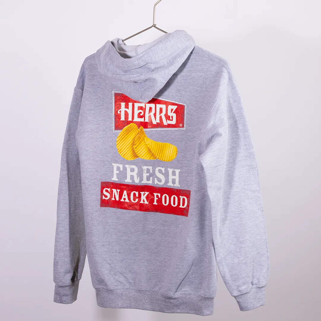 Herr's Full Zip Grey Hoodie huvtröja grå