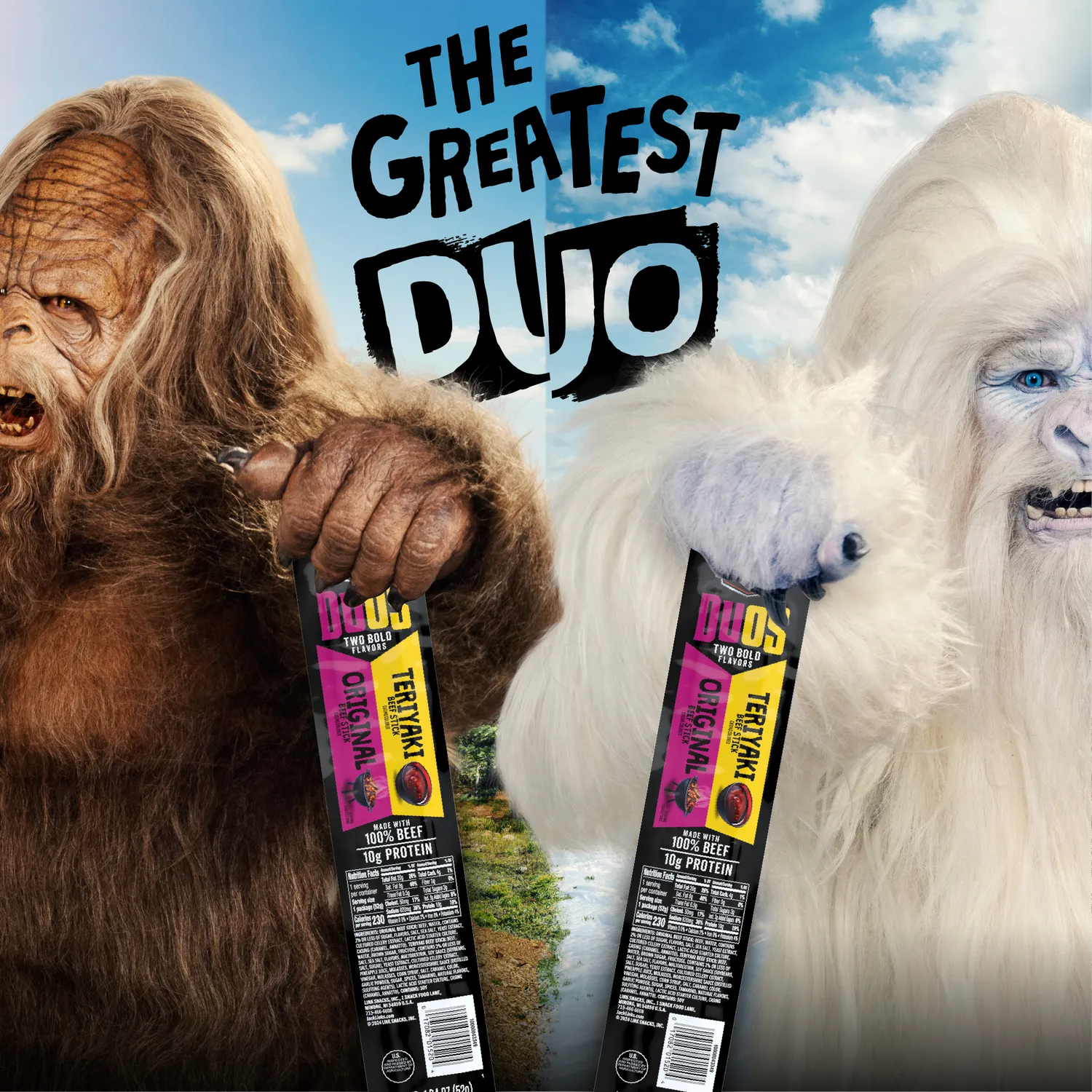 Jack Link's Duos Original Teriyaki beef sticks protein