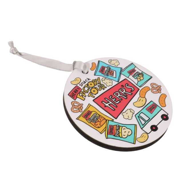 Herrs Snack Ornament snacksdekoration i trä rund