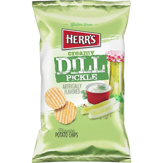 Herrs Creamy Dill Pickle Ripple potatischips