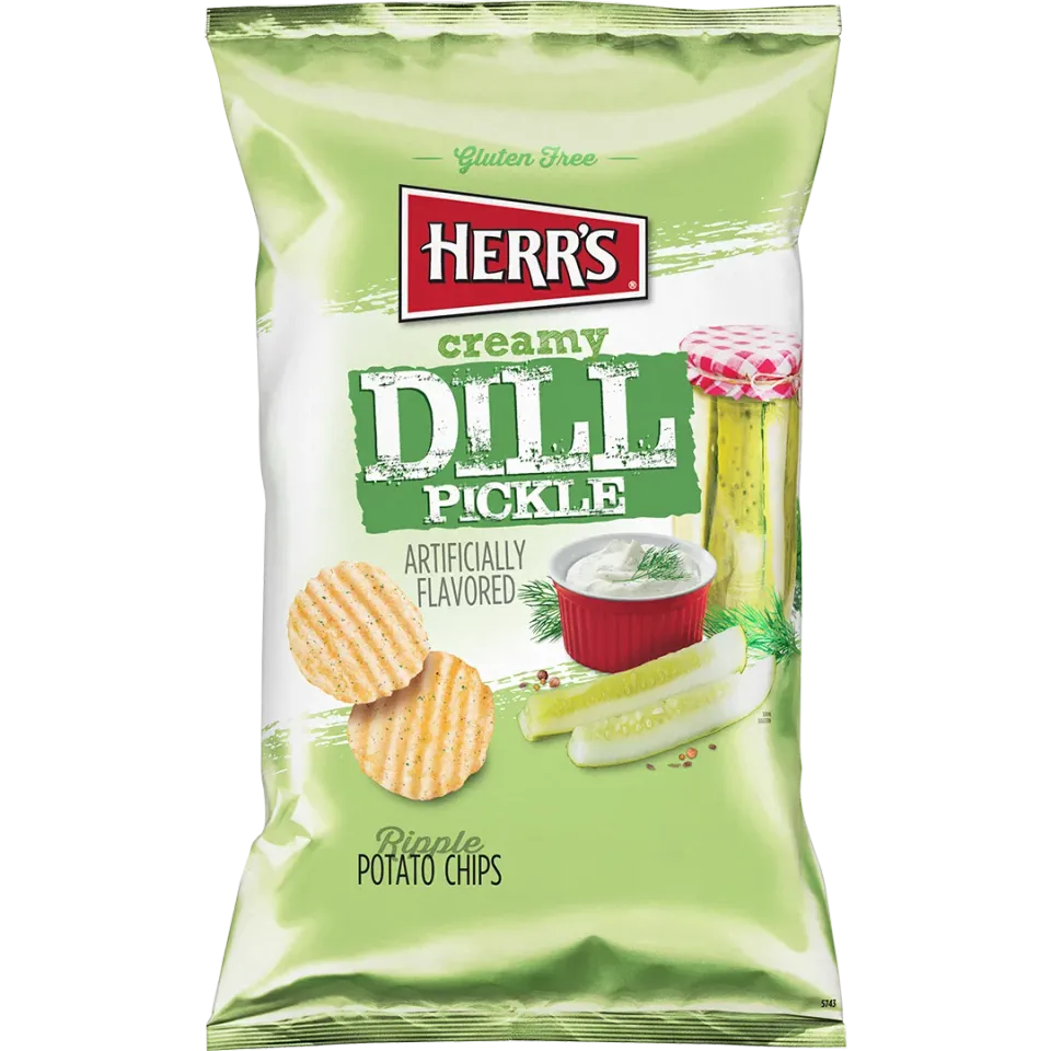 Herrs Creamy Dill Pickle Ripple potatischips