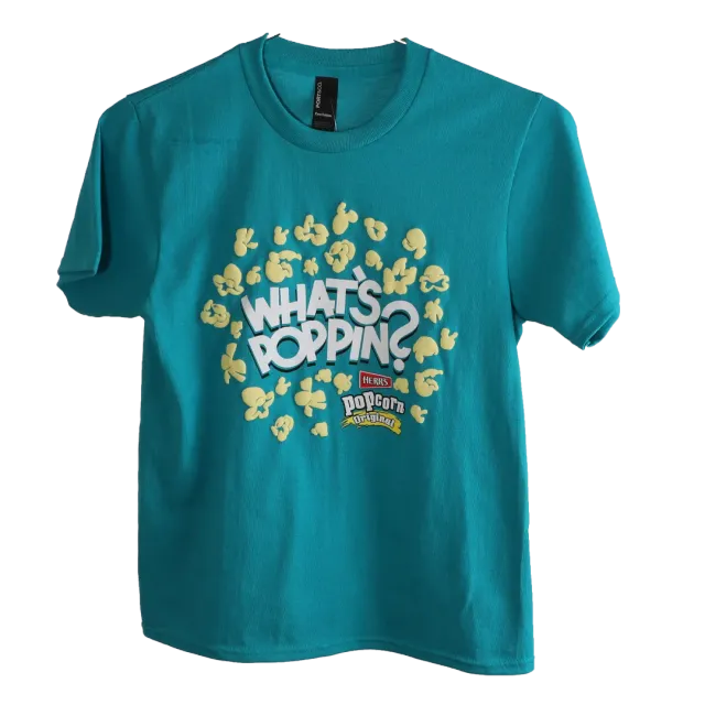 Herr's What's Poppin T-shirt med popcornmotiv