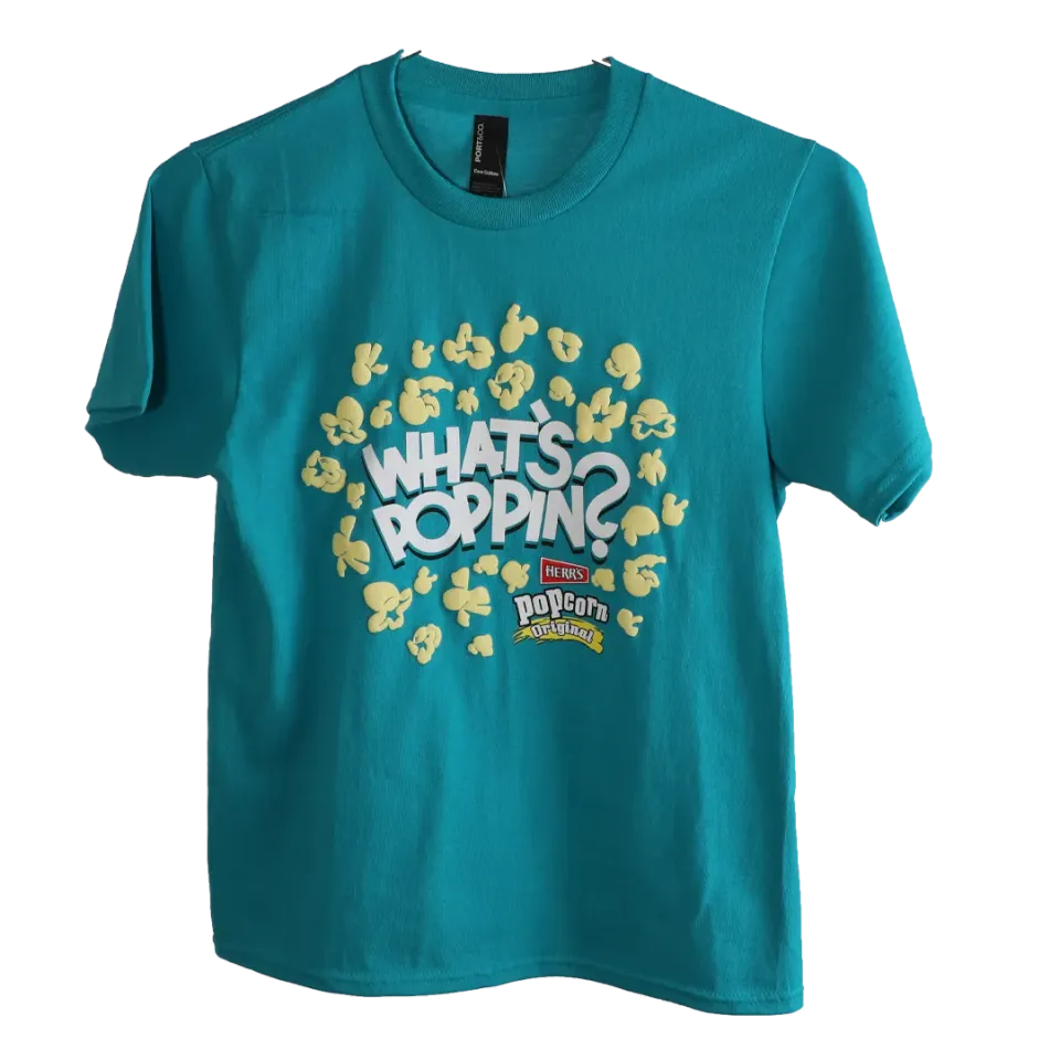 Herr's What's Poppin T-shirt med popcornmotiv