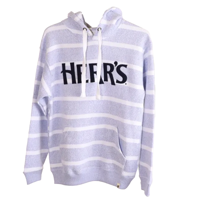 Herrs Blue Striped Hoodie hoodie blå randig
