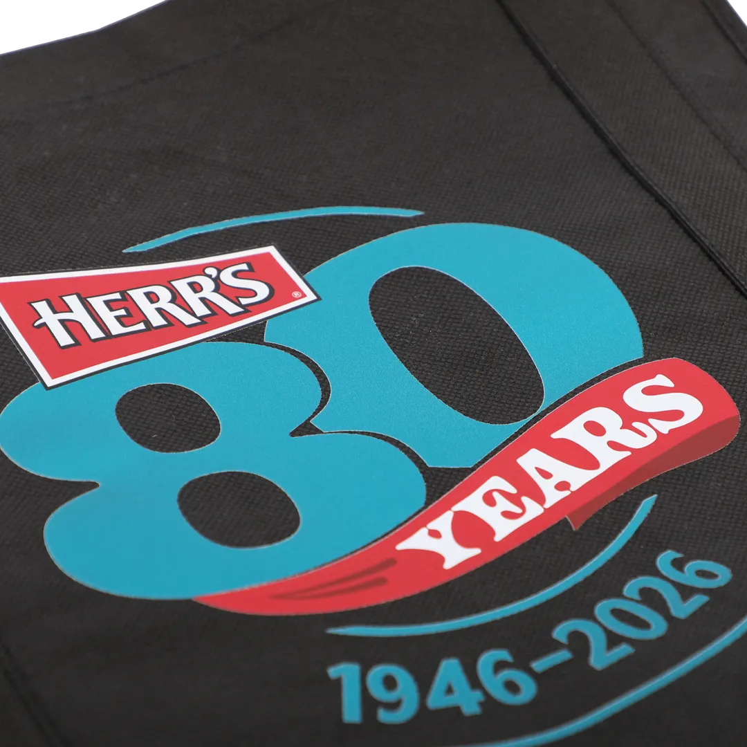 Herrs 80th Anniversary Tote Bag tygkasse, svart