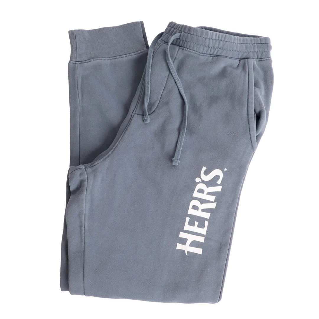 Herr's joggers mjukisbyxor bomull vit logo