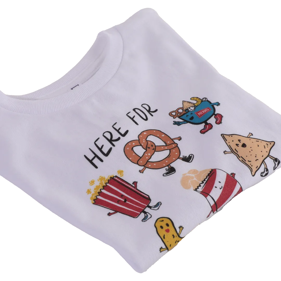 Herrs Here For The Snacks Kids Tee barn-t-shirt
