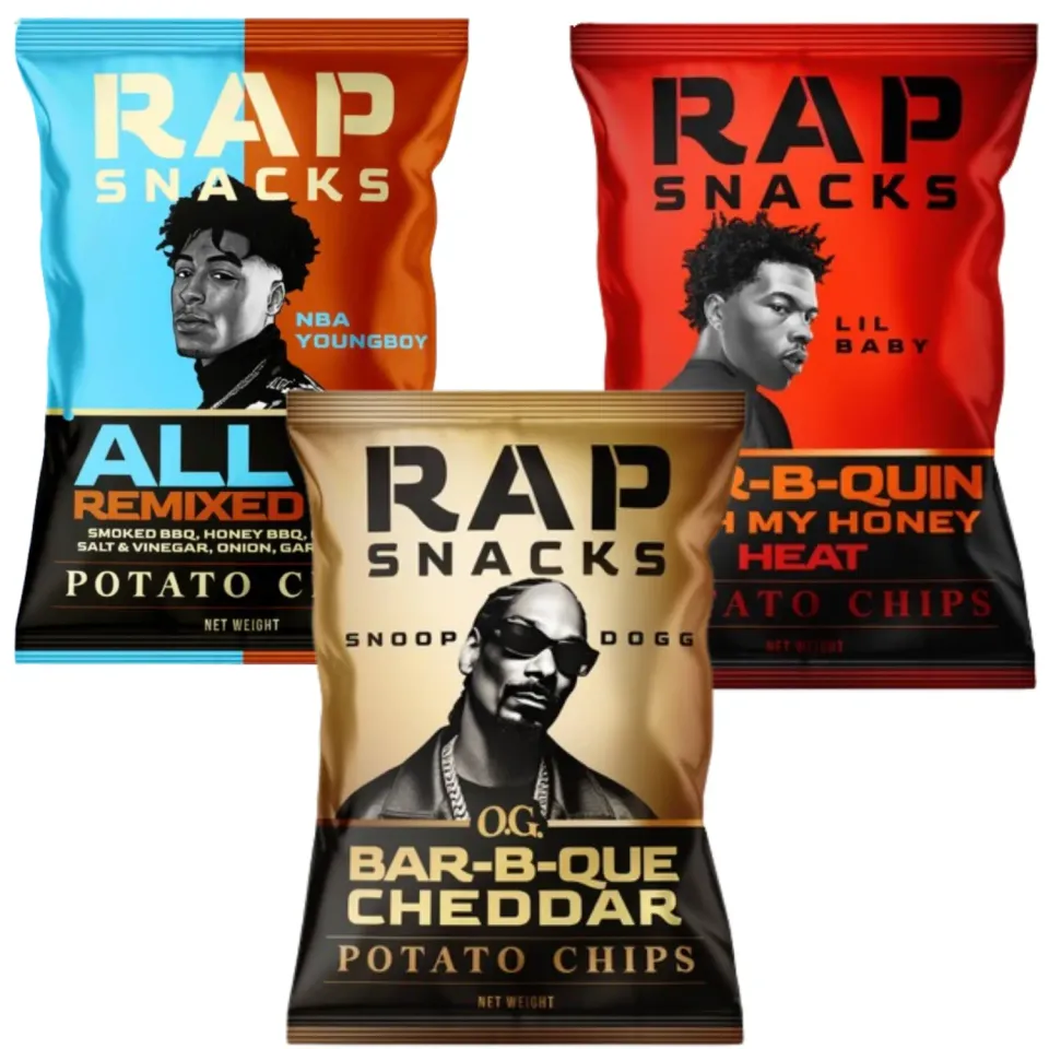 Rap Snacks NBA Youngboy Snoop Dogg Lil Baby mix 3-pack