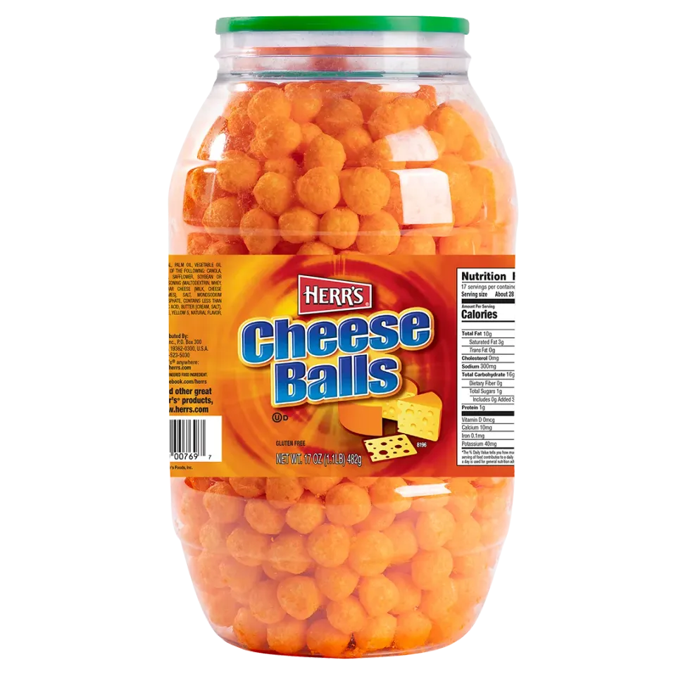 Herrs Cheese Ball ostbollar ugnsbakade