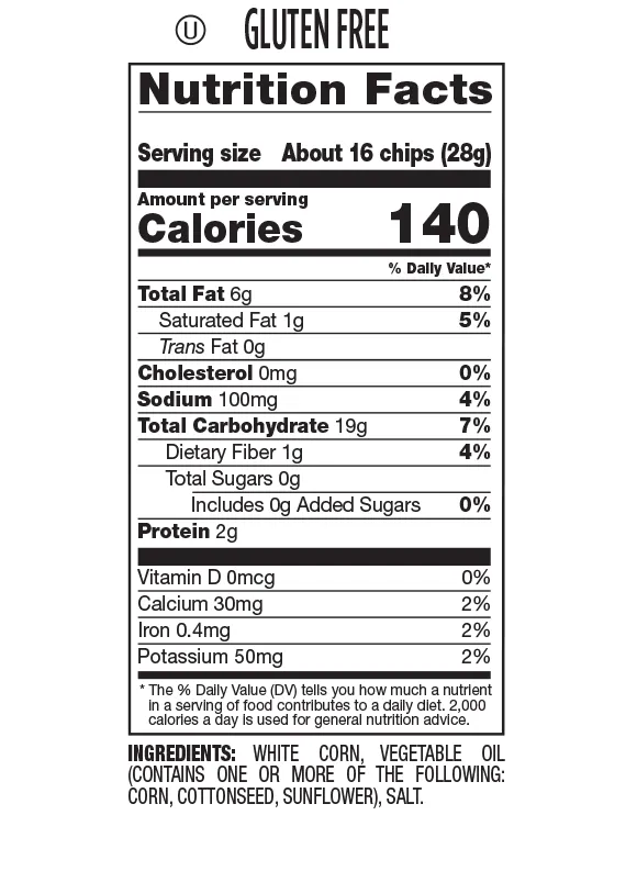 Herr's Bite Size Dippers tortillachips vit majs